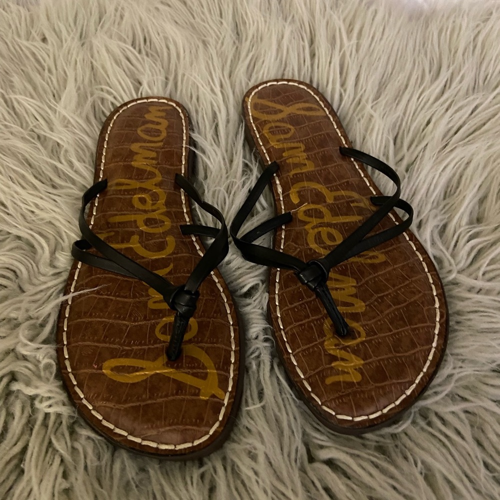 Sam Edelman Black Sexy Flip-flop Sandal 6M